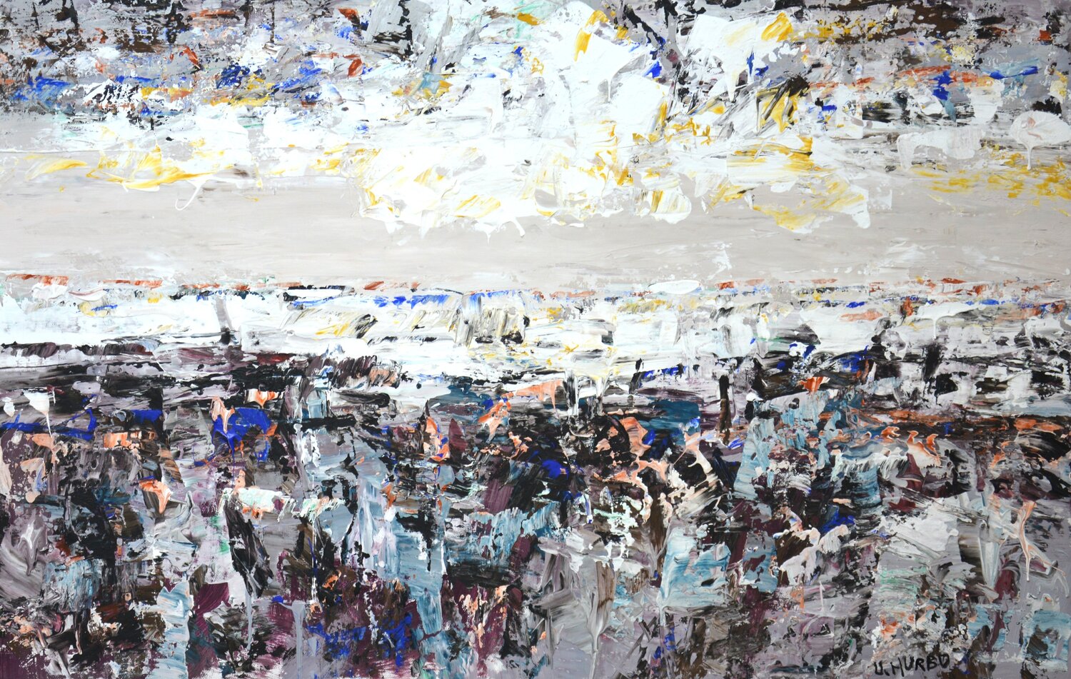 Abstraction 2/  Artist Uladzimir Hurbo Arts Bound Original painting for sale