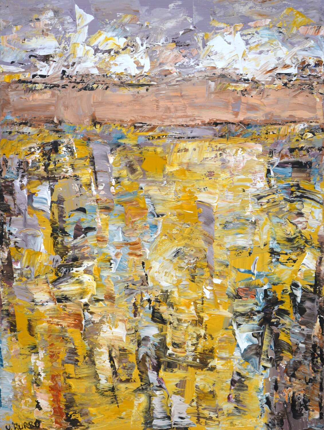 Abstraction 3/  Artist Uladzimir Hurbo Arts Bound Original painting for sale