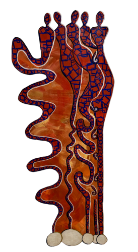 I Am Not a Singular Part but a Greater Set of Puzzle Pieces by Rika Maja Duevel, Painting for Sale on Select