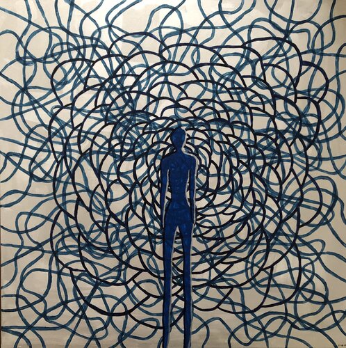 Blue by Rika Maja Duevel, Painting for Sale on Select