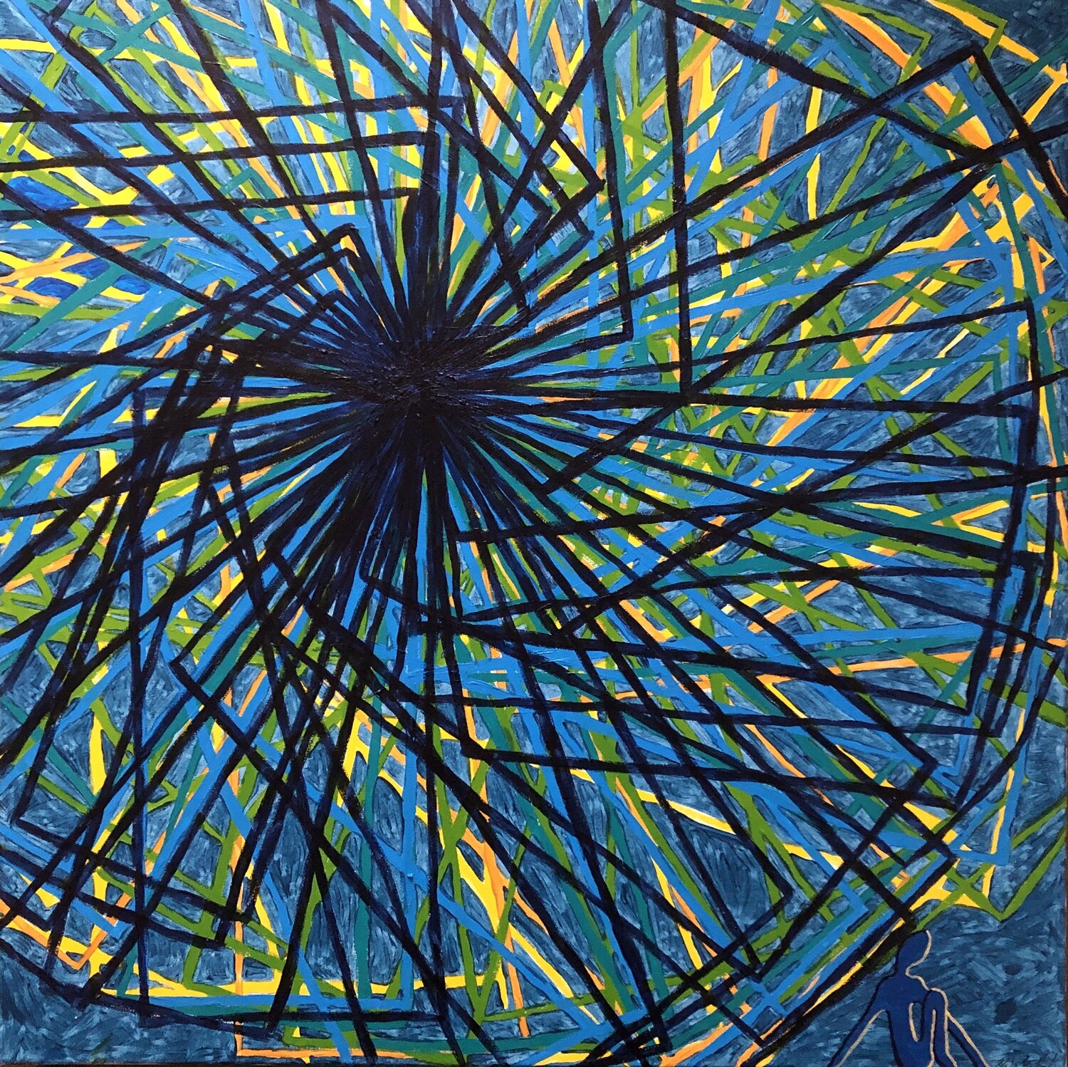 Stretching Away From the Present Rika Maja Duevel Original painting for sale
