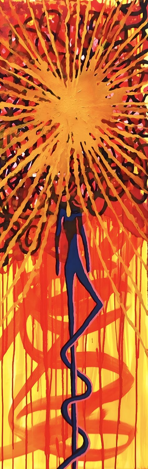 The Uncontrollable Complimentary Moment Rika Maja Duevel Original painting for sale
