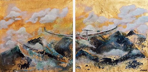 Über den Alpen by Susanne Walser, Painting for Sale on Select