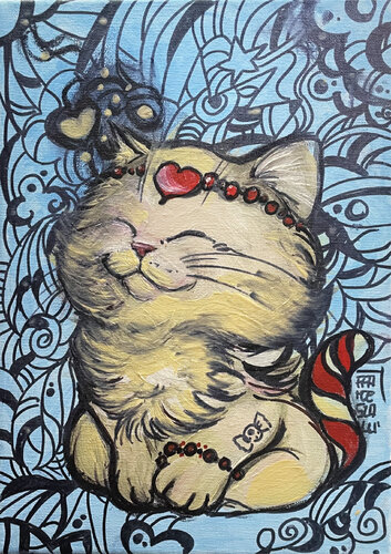 Lo so, sono carino! by Francesca Romana Luzi, Painting for Sale on Select
