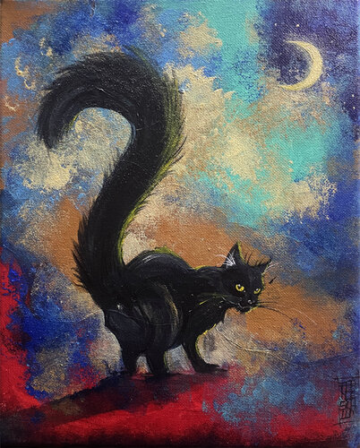 Guardiano della notte by Francesca Romana Luzi, Painting for Sale on Select