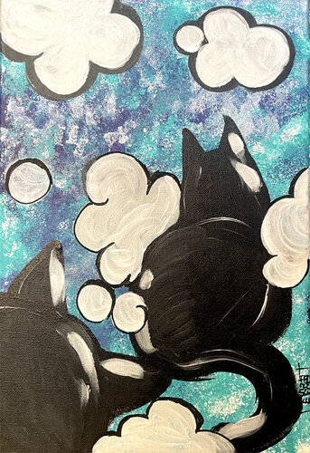 Nuvole Felici by Francesca Romana Luzi, Painting for Sale on Select