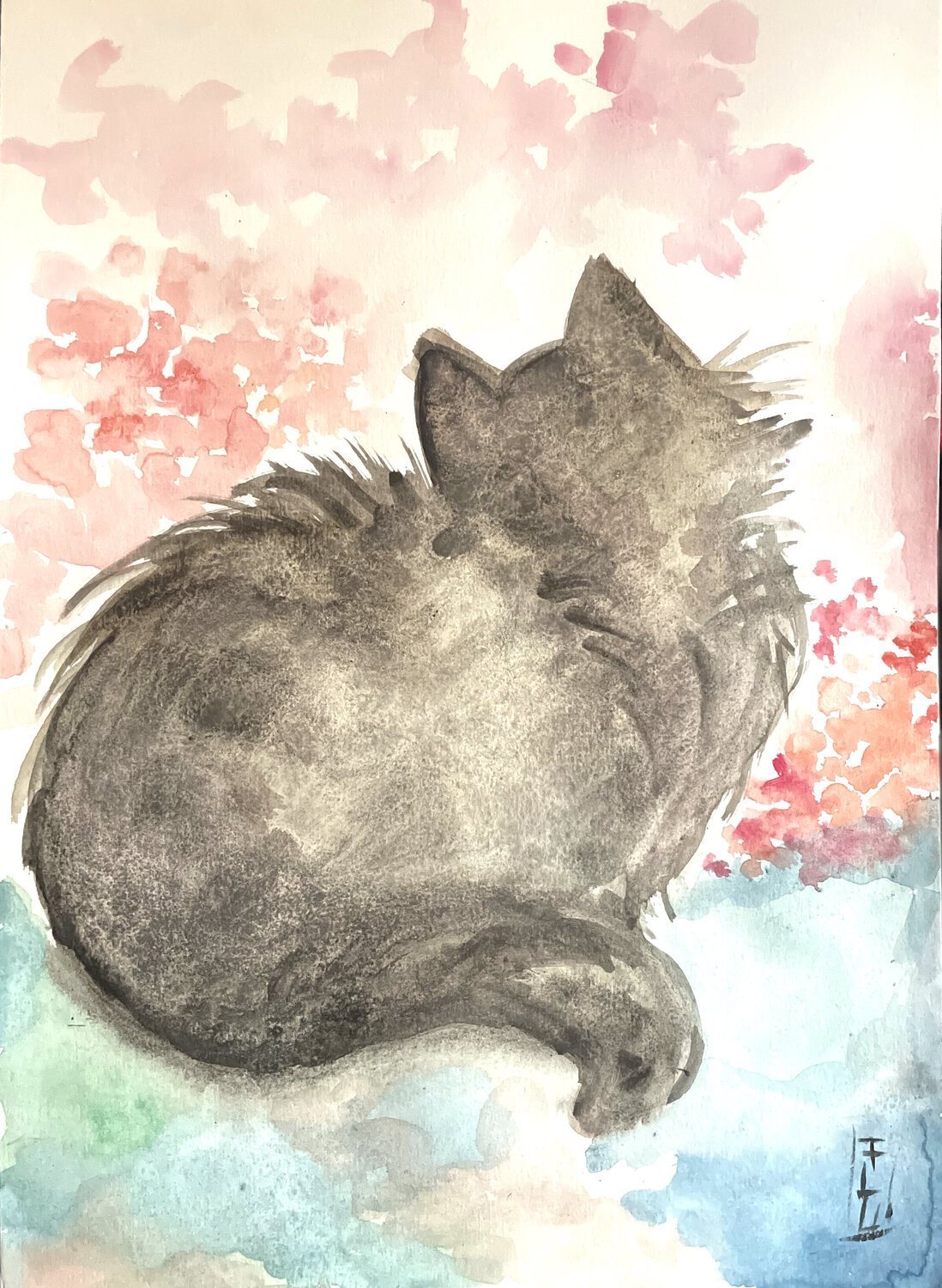 Curve Francesca Romana Luzi Original painting for sale