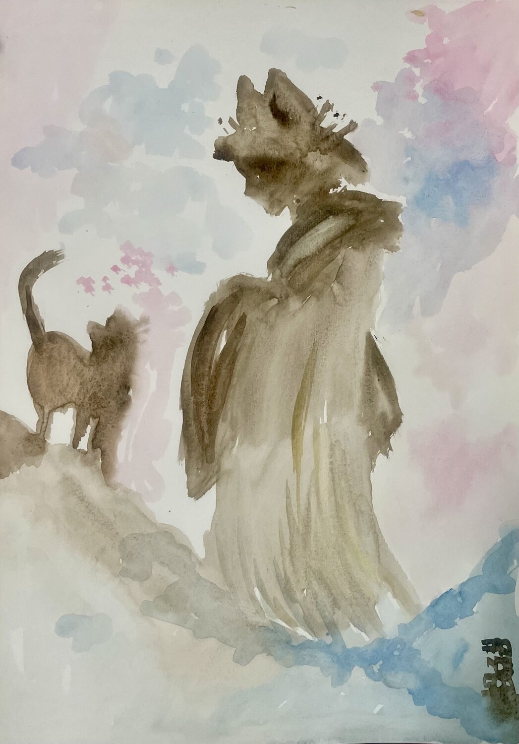 Incontro Francesca Romana Luzi Original painting for sale