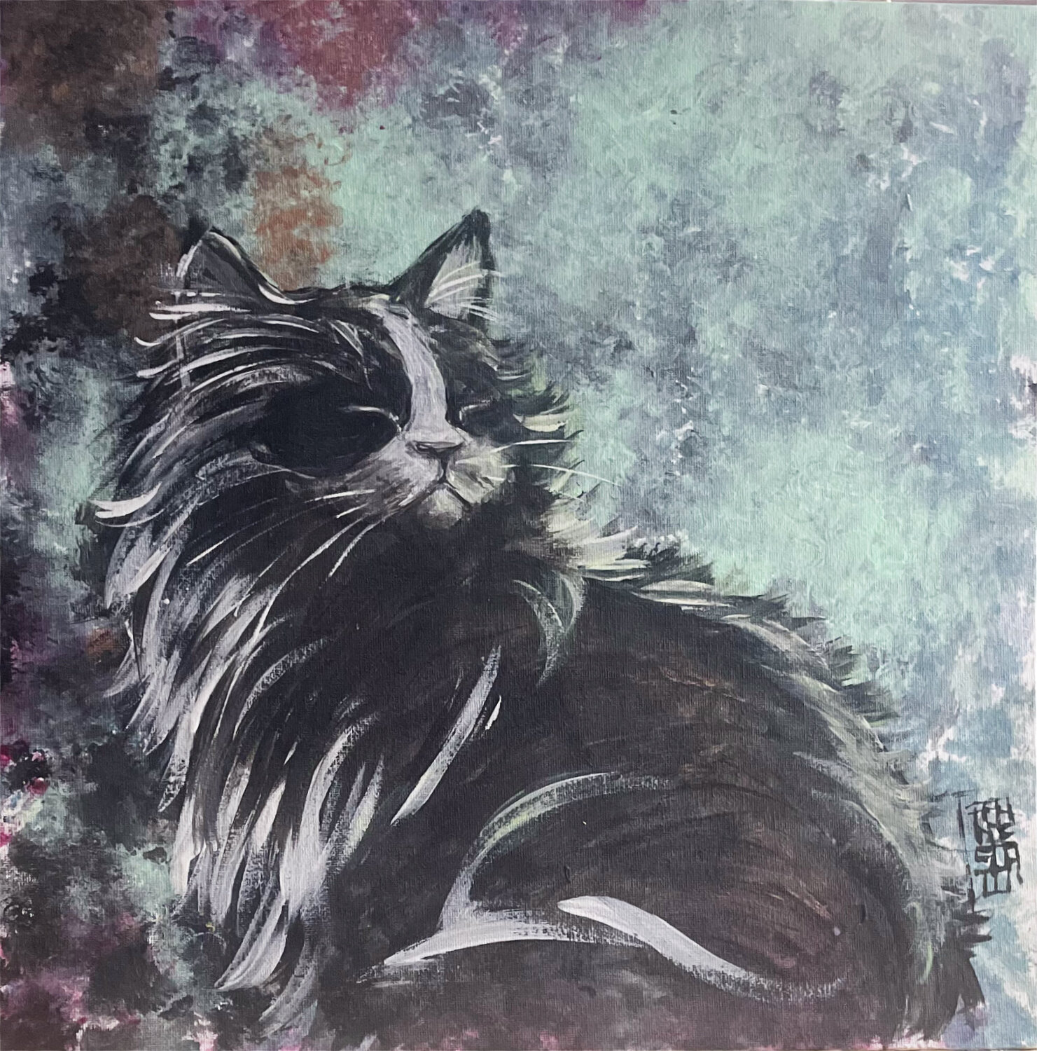 Il custode delle Nebulose Francesca Romana Luzi Original painting for sale