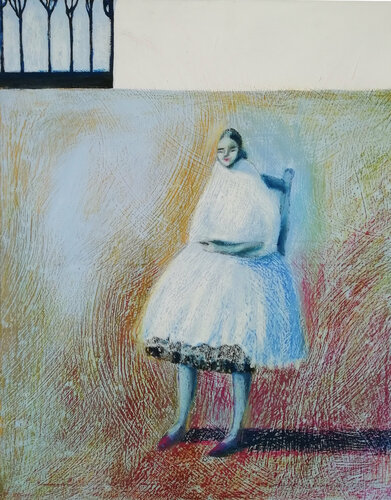 Allora c'era la bambinaia del villaggio (così nessuno aveva paura) by Barbara Ruzziconi, Painting for Sale on Select