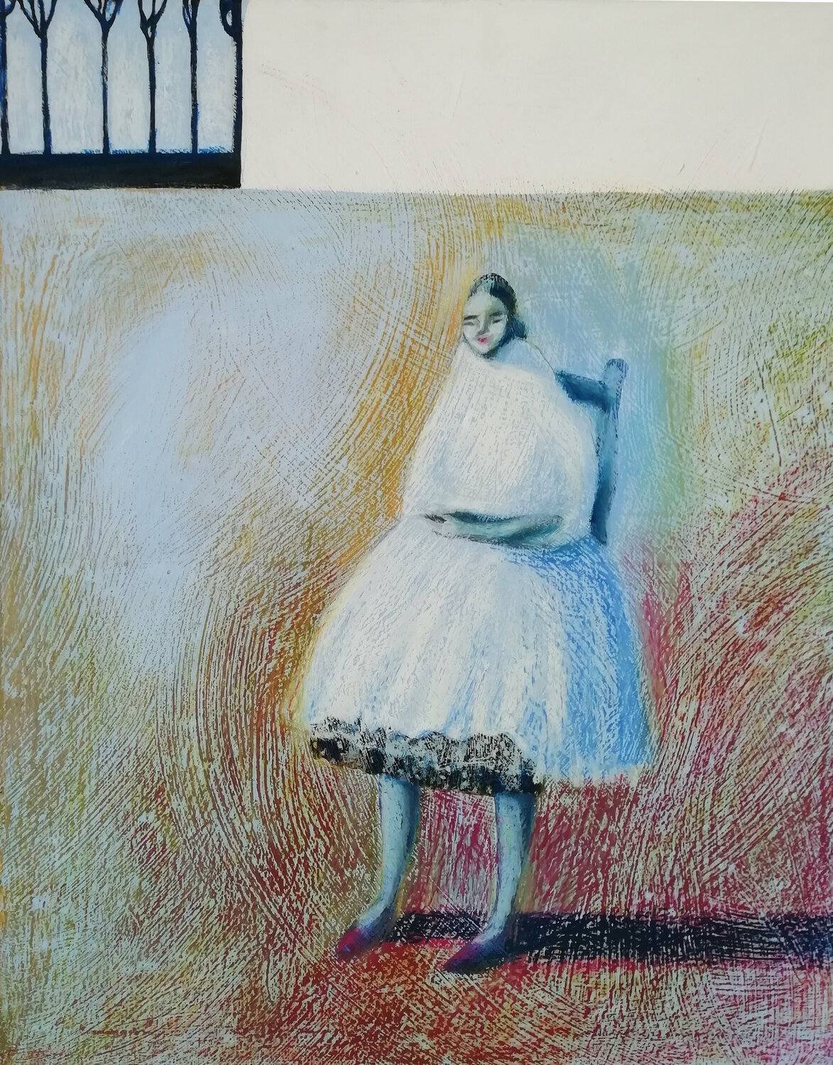 Allora c'era la bambinaia del villaggio (così nessuno aveva paura) Barbara Ruzziconi Original painting for sale