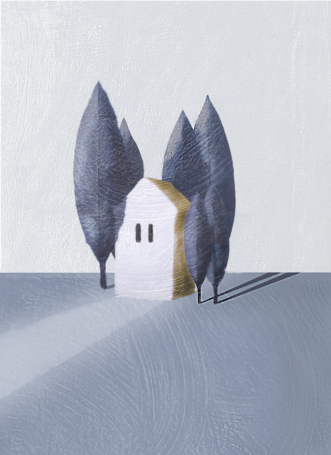 "Luogo di preghiera laico" Barbara Ruzziconi Original painting for sale