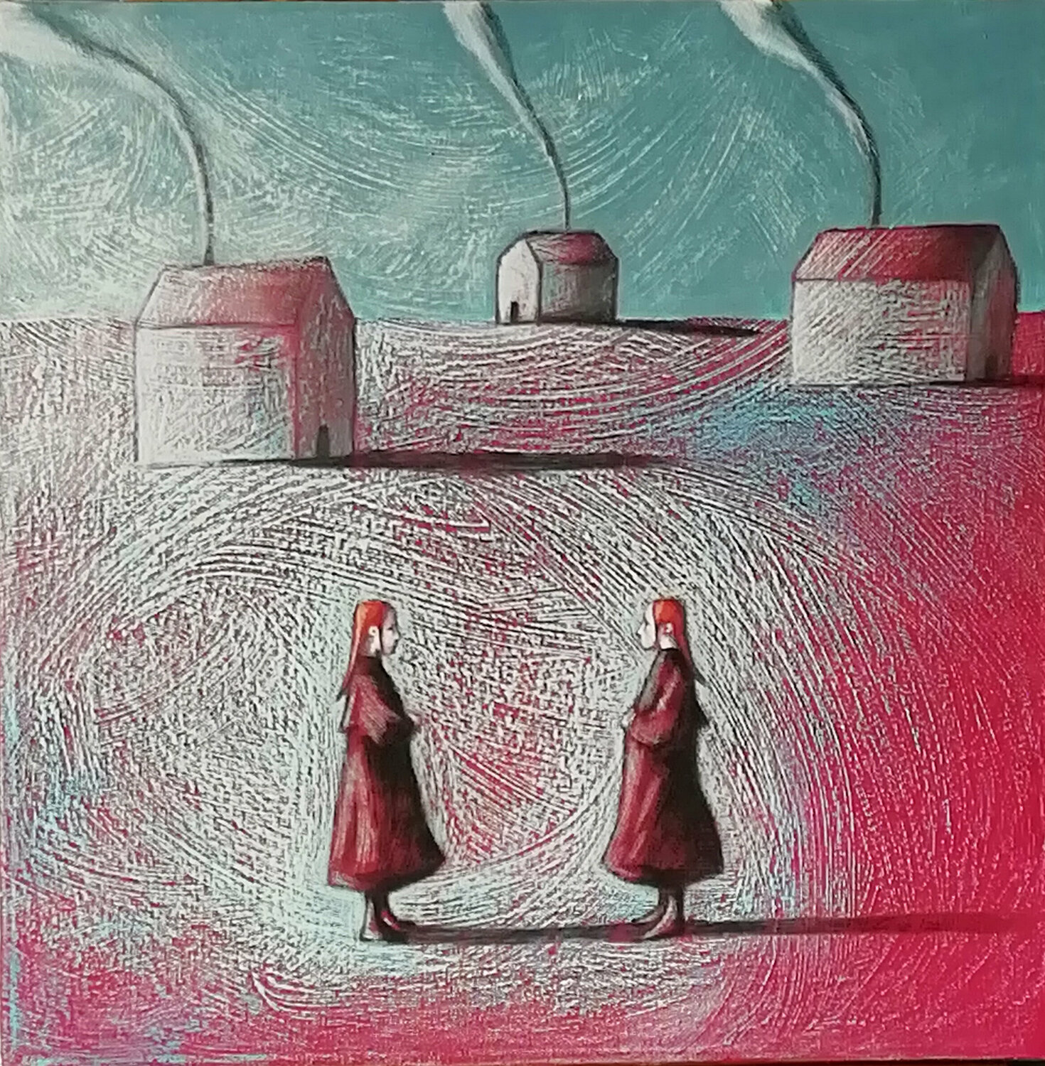 Gemini Barbara Ruzziconi Original painting for sale