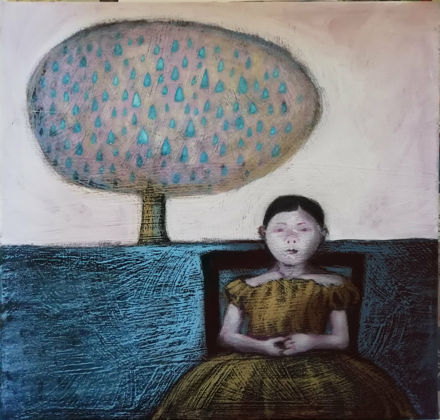Contemplazione Barbara Ruzziconi Original painting for sale