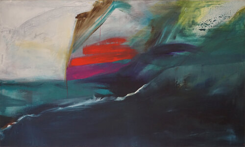 Haus am See by Maria-Josephin Hagewald, Painting for Sale on Select