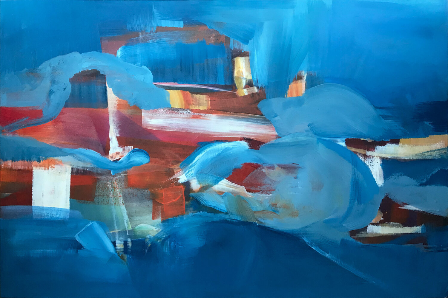 Stadt am Meer Maria-Josephin Hagewald Original painting for sale