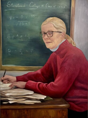 L’enseignante by Douce Robi, Painting for Sale on Select