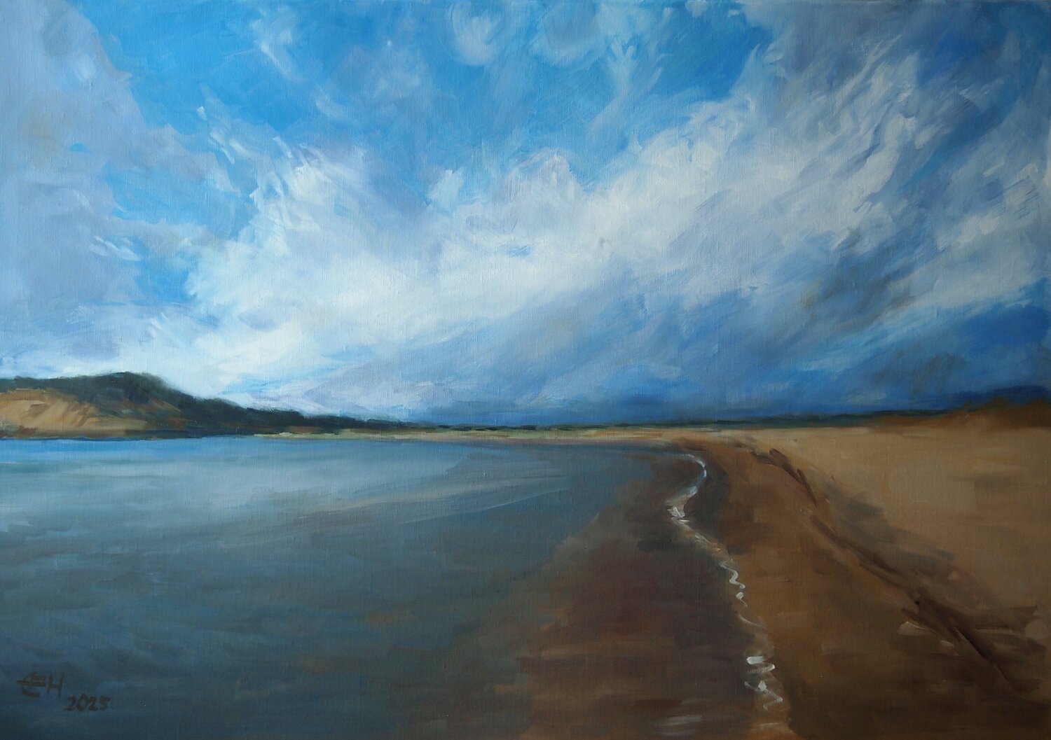 By The Sea Ellen Fasthuber-Huemer Original painting for sale