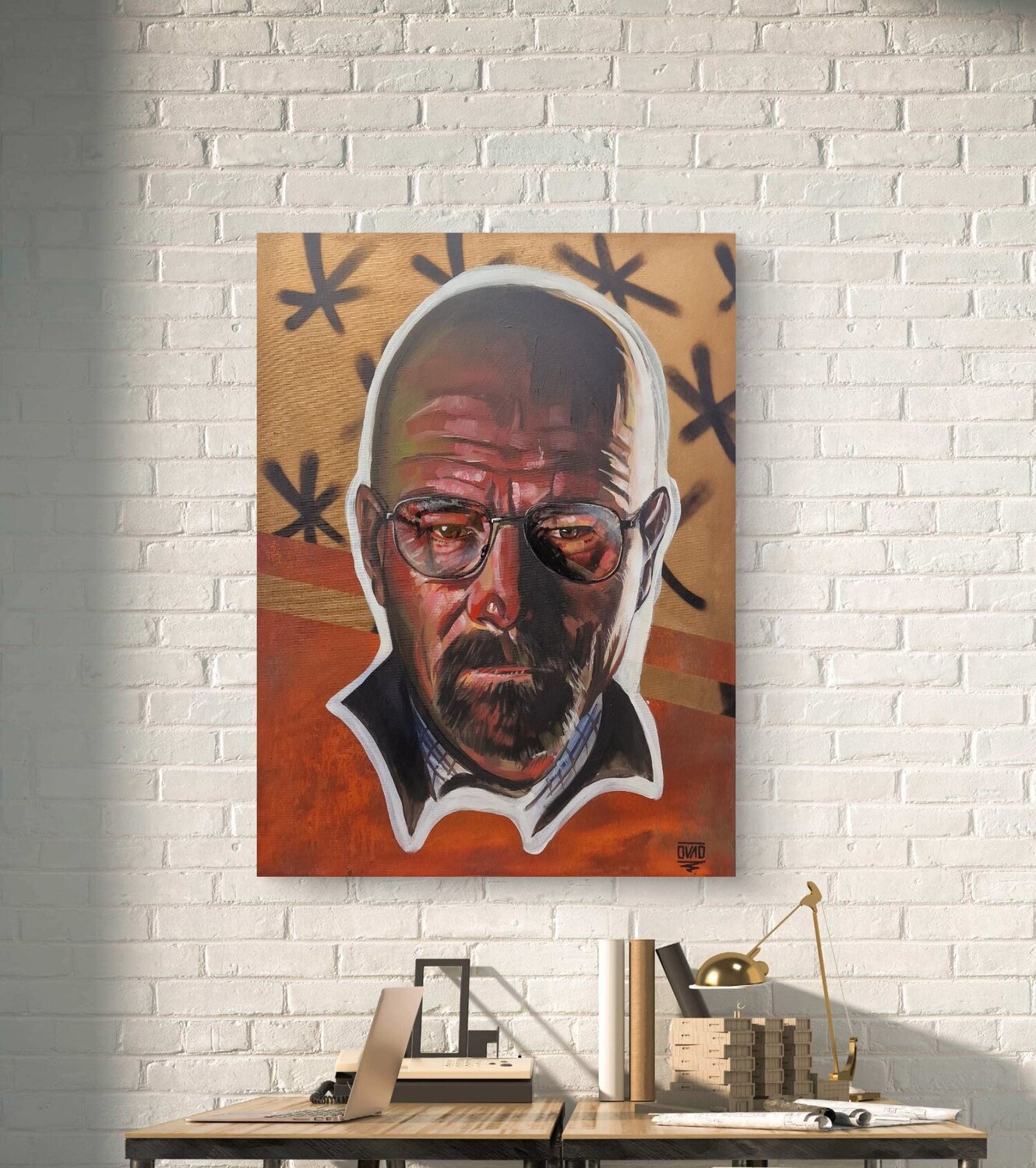 Walter White Breaking Bad Tim Müller Original painting for sale