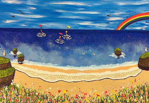 „Ein Tag am Meer“ by Laura Isabel Koch, Painting for Sale on Select