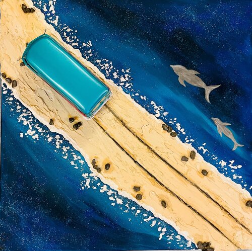 „Life is better in Flipflops“ by Laura Isabel Koch, Painting for Sale on Select