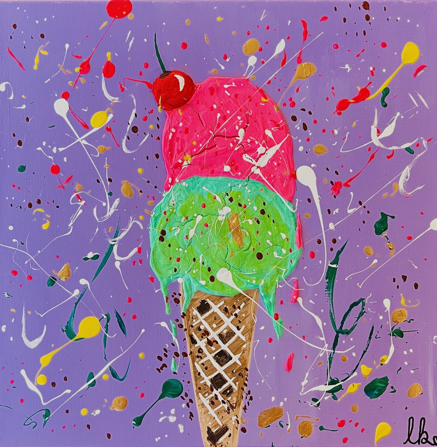 „Frozen Funk“ Laura Isabel Koch Original painting for sale