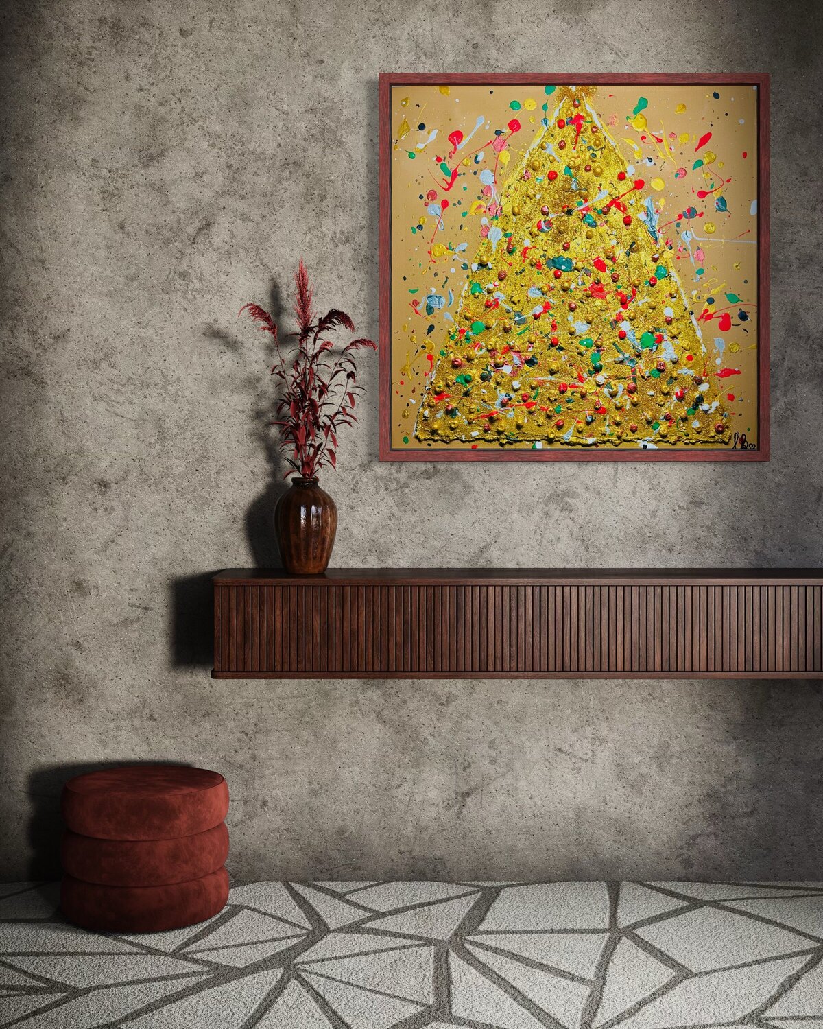 „The Royal Christmas Tree“ Laura Isabel Koch Original painting for sale