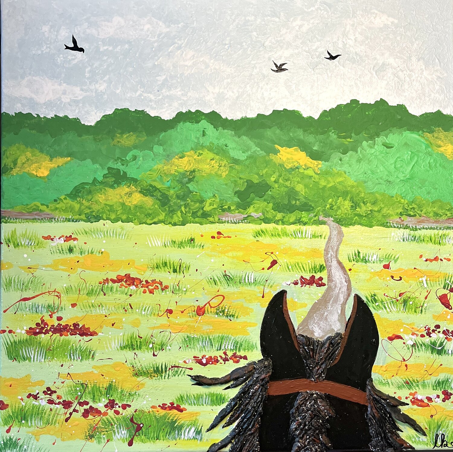„Galoppstrecke“ Laura Isabel Koch Original painting for sale