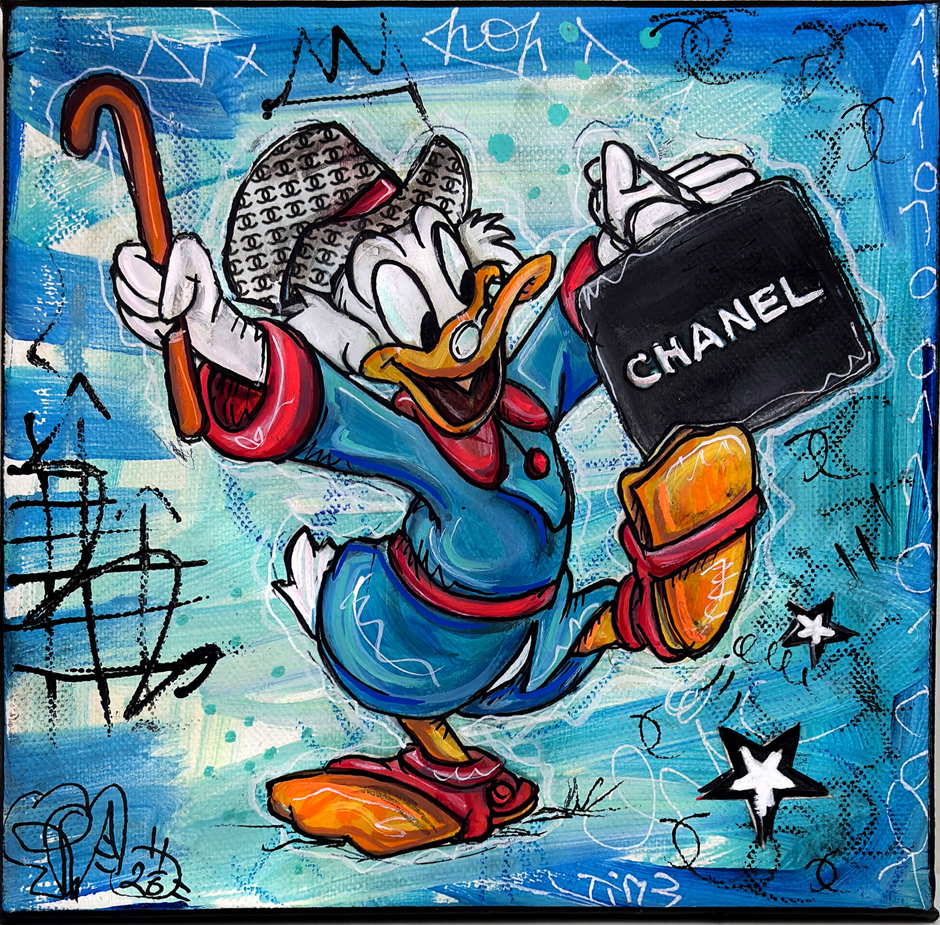 Tableau Picsou Pop Art Chanel Tableau Street Art Moderne Original