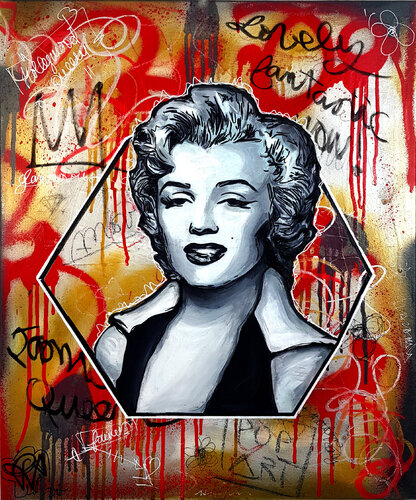 Urban Marilyn Tableau Street Art Moderne Original by Priscilla Vettese, Painting for Sale on Select