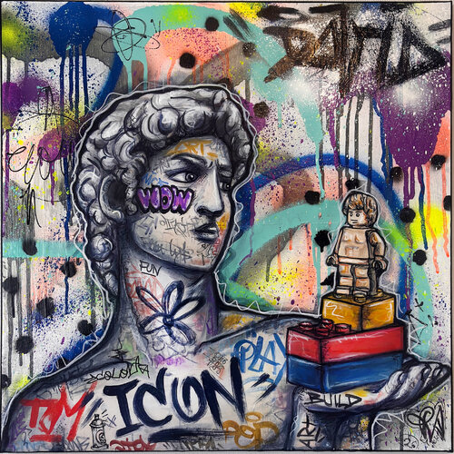 Pop Toy David by Priscilla Vettese, Painting for Sale on Select