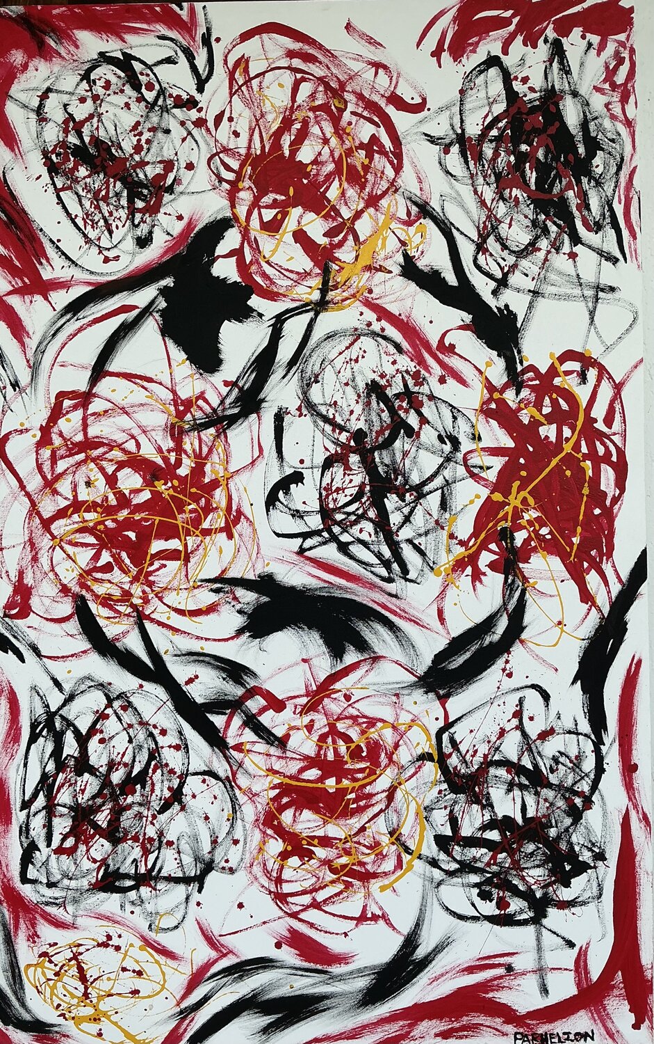 “Quantum Fractals I: Atomdancer” Fred Phillips a.k.a Parhelion Original painting for sale