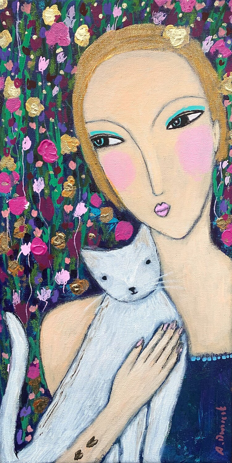 By your Side Adriane Dworzak Originalgemälde zu verkaufen