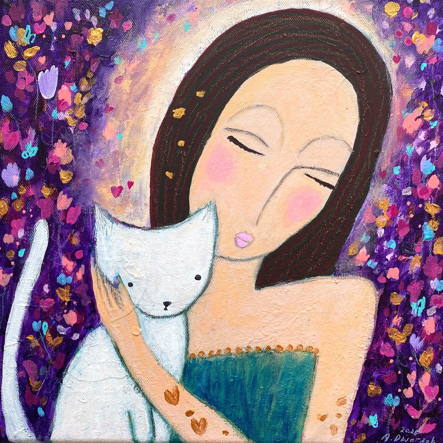 Safe with You Adriane Dworzak Originalgemälde zu verkaufen