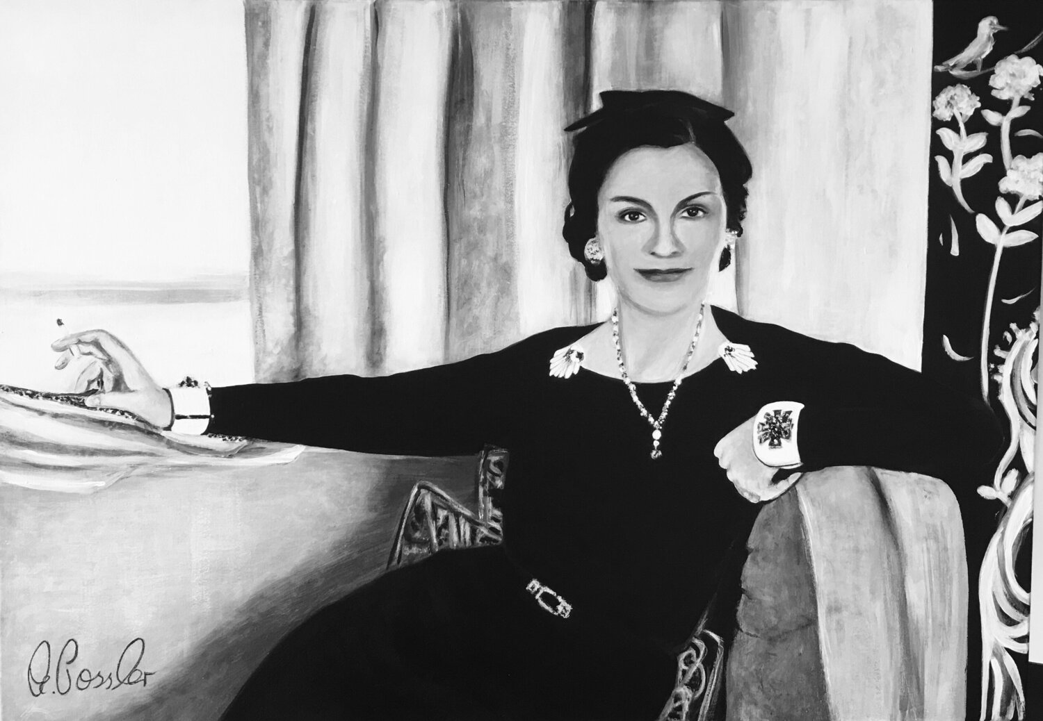 Coco Chanel Marion Possler Original painting for sale