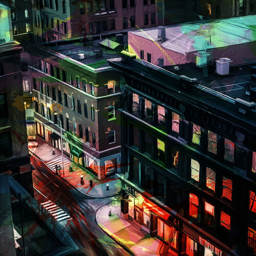 Blood on the Streets by Holger Mühlbauer-Gardemin, Painting for Sale on Select