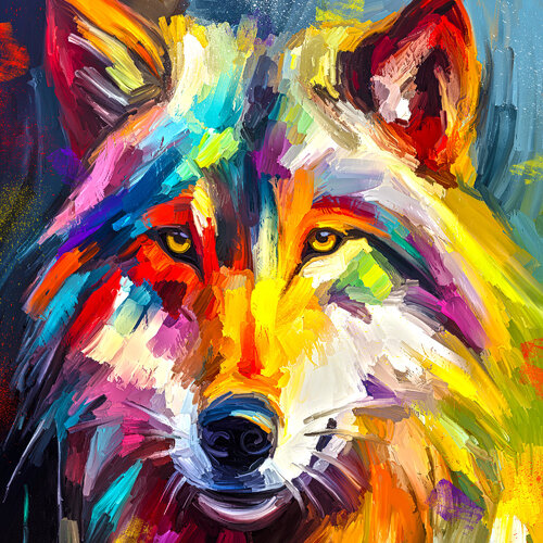 Wolf by Holger Mühlbauer-Gardemin, Painting for Sale on Select