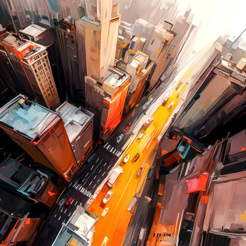 Rooftop by Holger Mühlbauer-Gardemin, Painting for Sale on Select