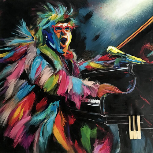 Elton John by Holger Mühlbauer-Gardemin, Painting for Sale on Select