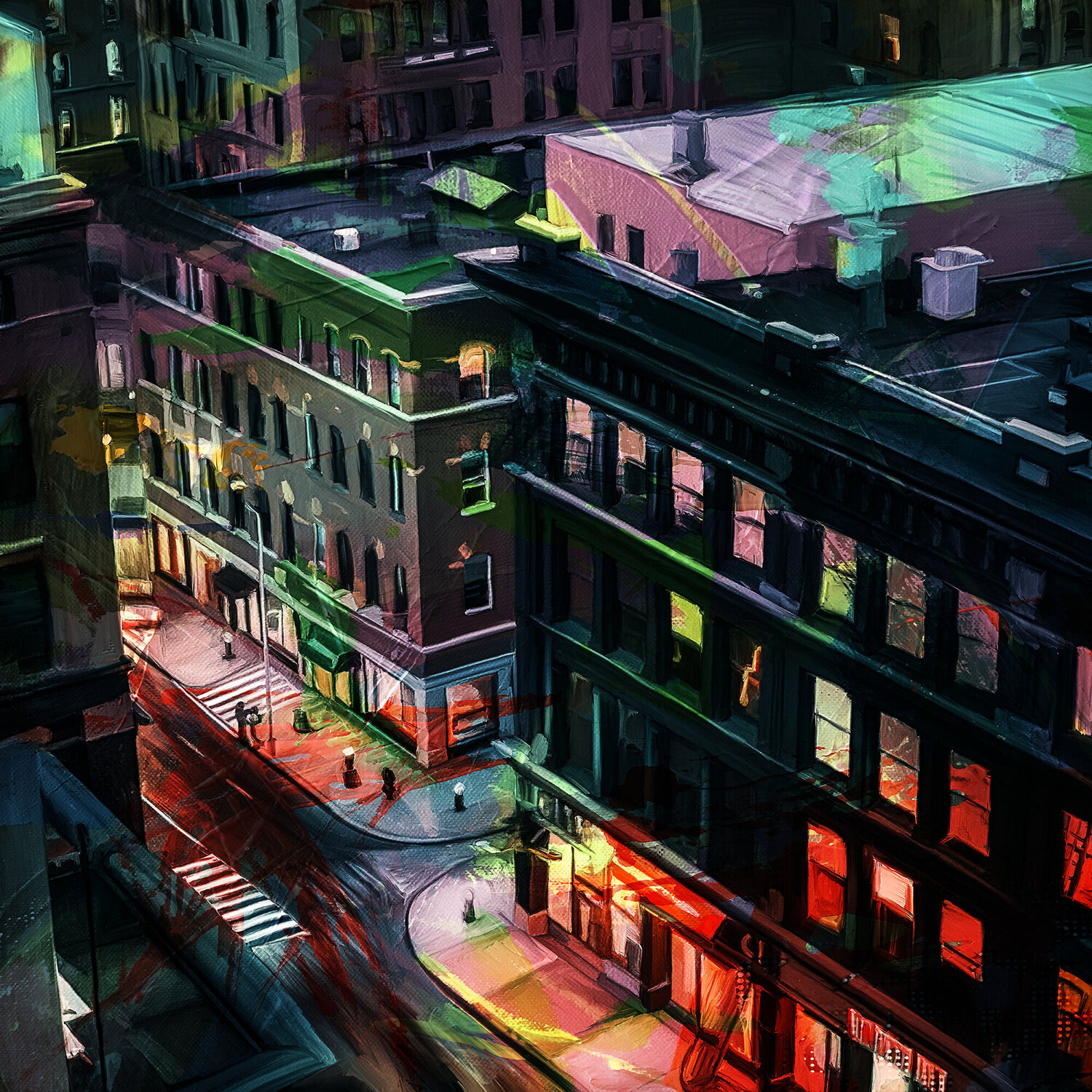 Blood on the Streets Holger Mühlbauer-Gardemin Original painting for sale