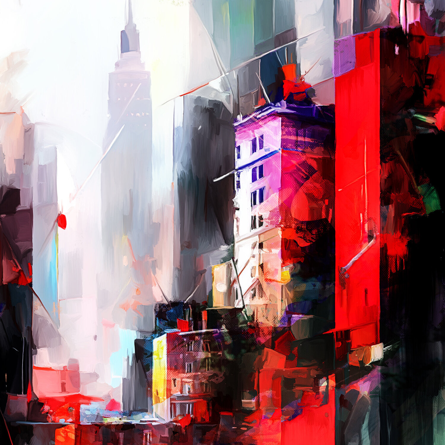 City Colors Holger Mühlbauer-Gardemin Original painting for sale