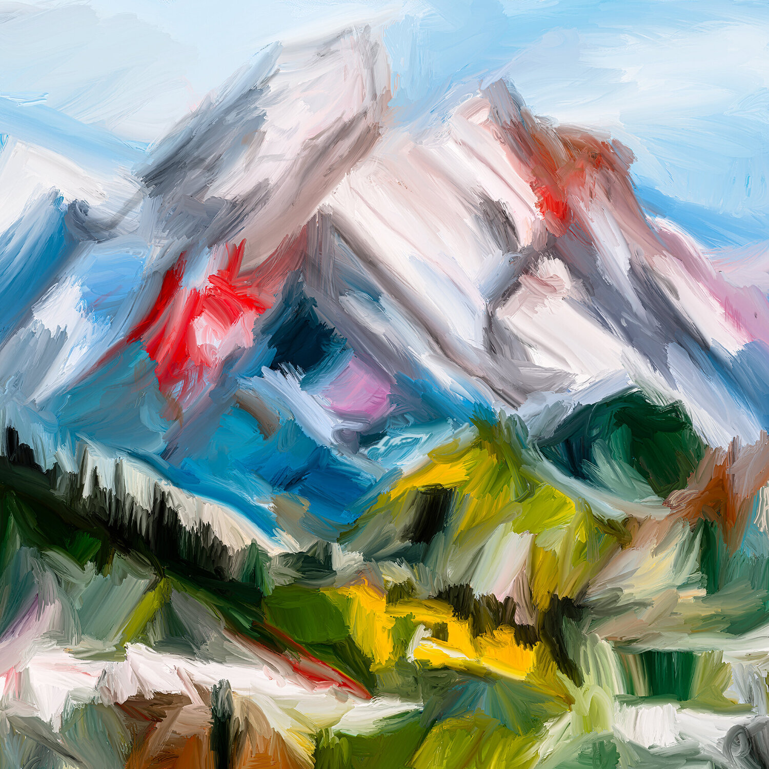 Berge Holger Mühlbauer-Gardemin Original painting for sale