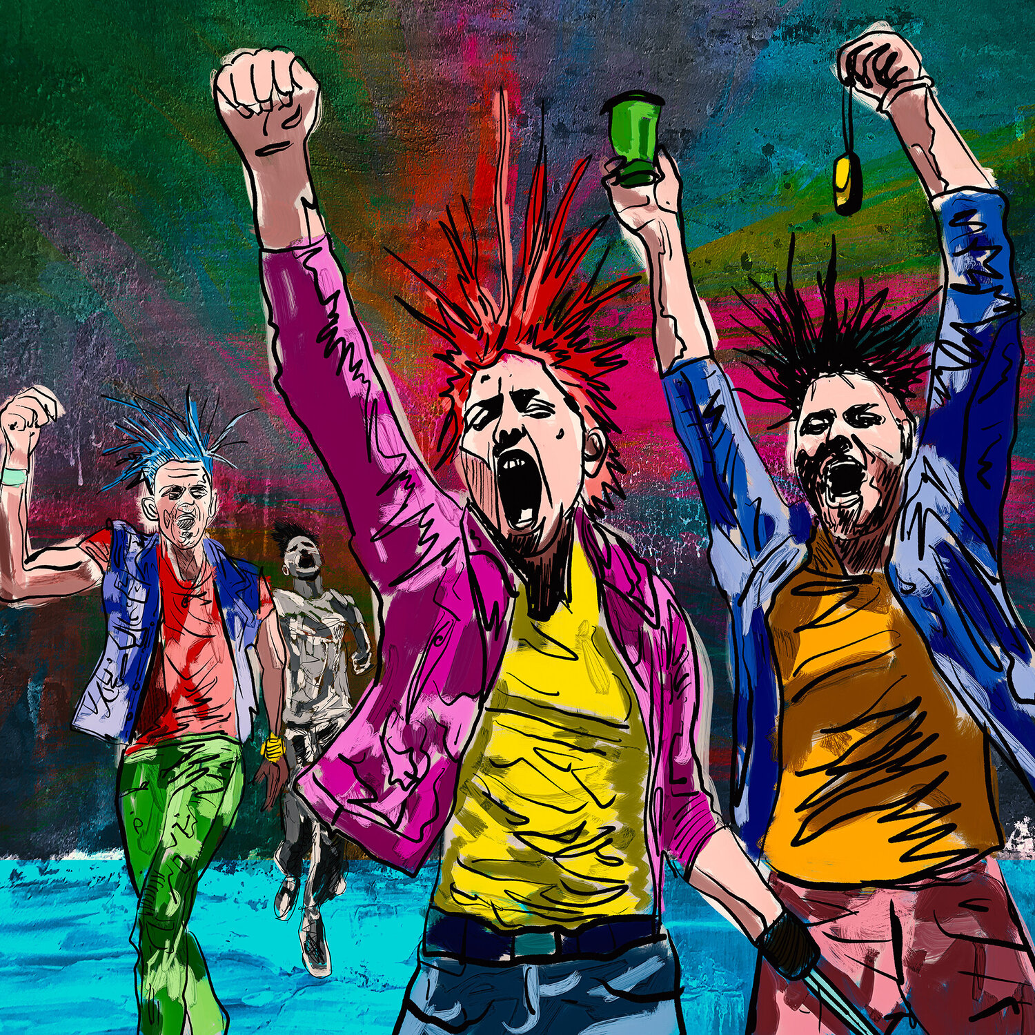Revolution Holger Mühlbauer-Gardemin Original painting for sale