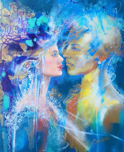 Regards suspendus by Elisabeth Constantin, Painting for Sale on Select