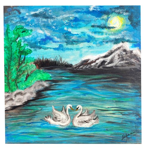 Swan Lake von Monica Mauriello, Malerei kaufen auf Select