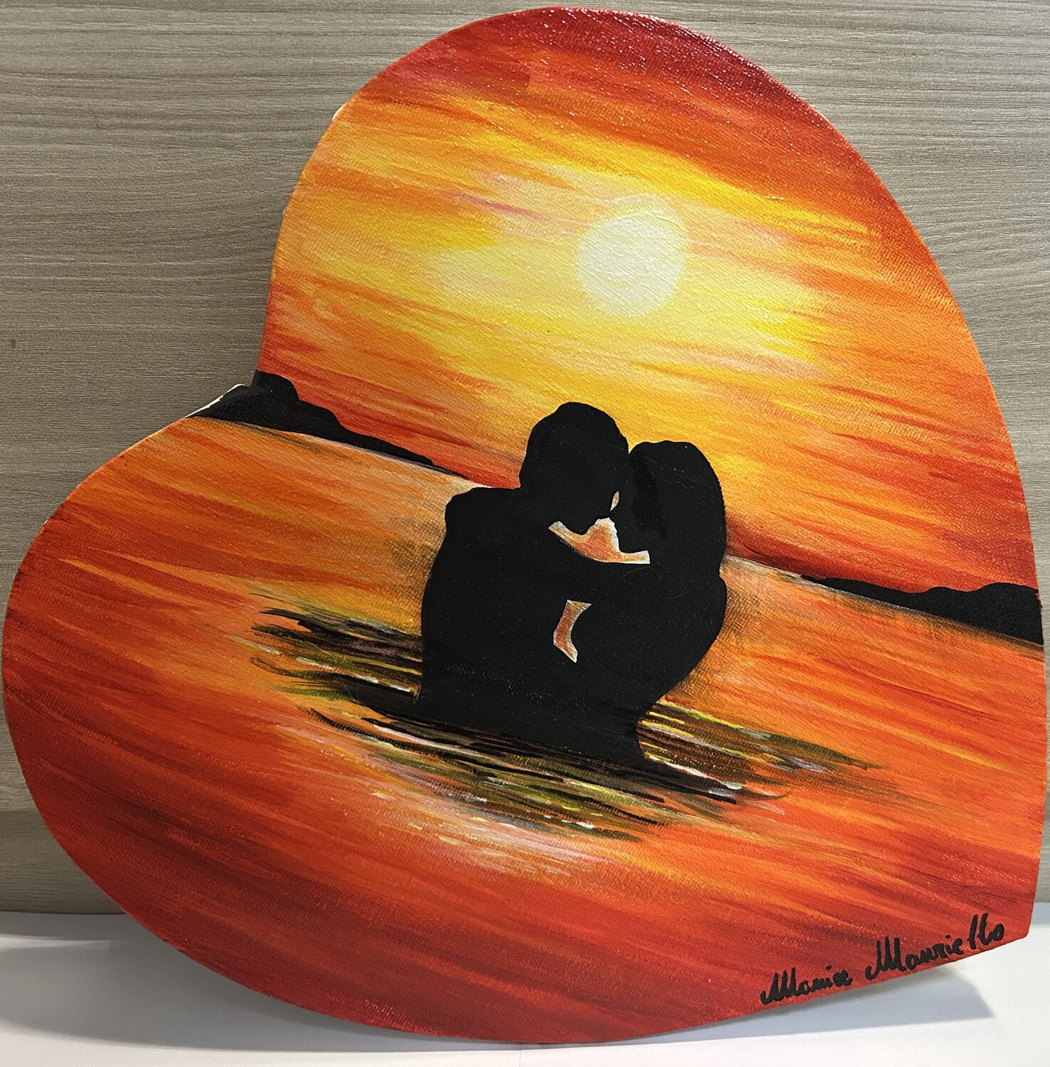 Abbraccio al Tramonto Monica Mauriello Originalgemälde zu verkaufen