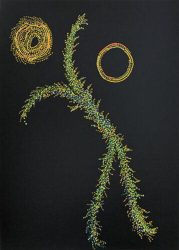 Points de vie: La danse des couleurs... by Françoise SUZANNE, Painting for Sale on Select