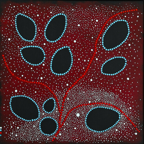 Champs noirs, ligne rouge by Françoise SUZANNE, Painting for Sale on Select