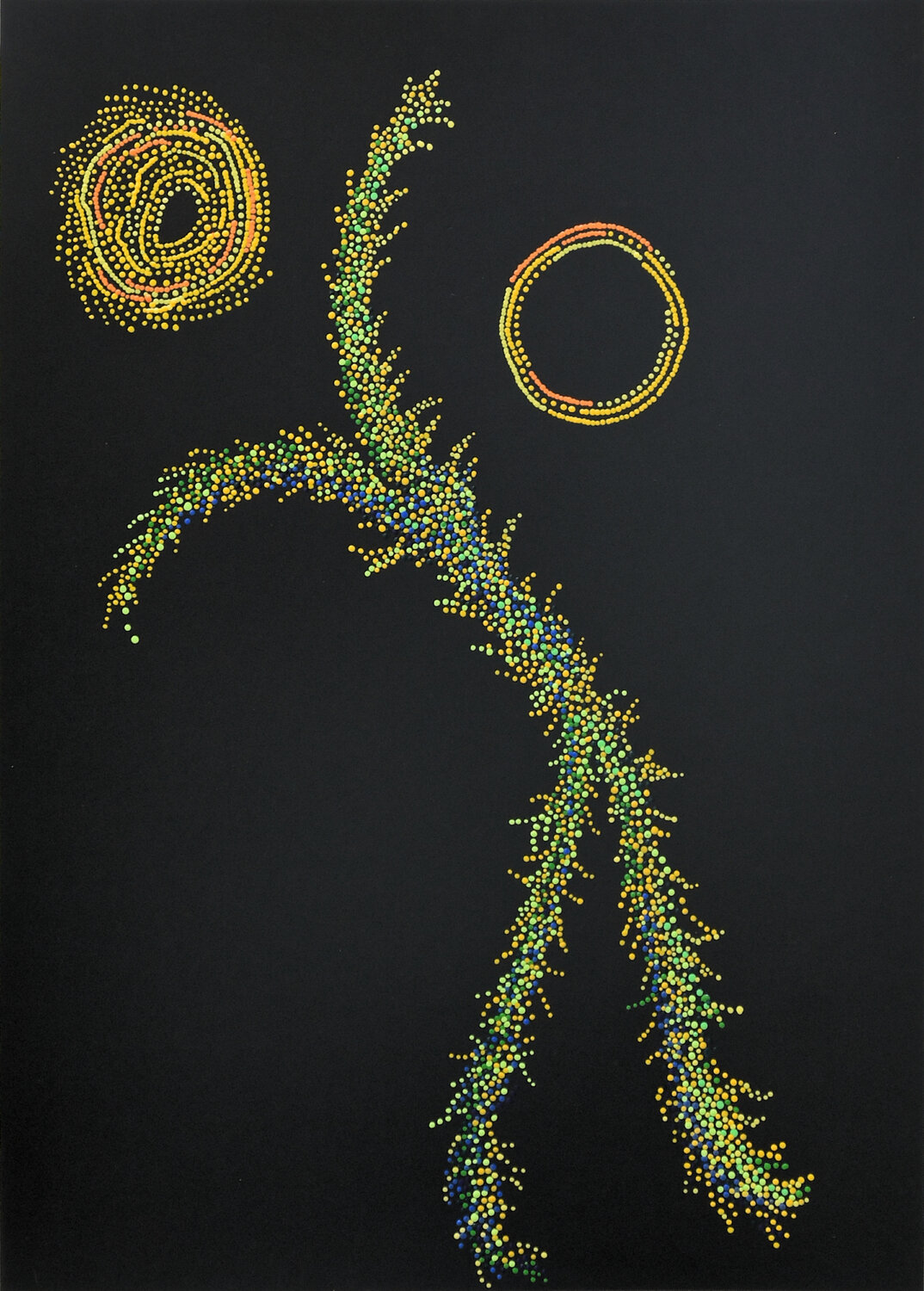 Points de vie: La danse des couleurs... Françoise SUZANNE Original painting for sale