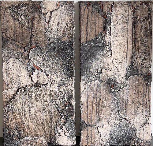Fissura. Diptych by Natalia Tykhoniuk, Painting for Sale on Select